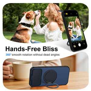 Nuova Cover Creativa con Lente Ribaltabile per iPhone 18 17 16 <span class=keywords><strong>Pro</strong></span> Max 360 °   Custodia per Telefono con Supporto Magnetico Rotante per <span class=keywords><strong>Samsung</strong></span> S26 Ultra - Product Image 4