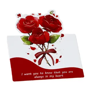 Цветочный подарок букет маленькая открытка День Святого Валентина квадратная открытка пекарня поздравительная открытка