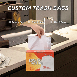 Sacs poubelles en plastique PE robustes personnalisés / Doublures pour poubelles à usage domestique avec impression en héliogravure - Product Image 2