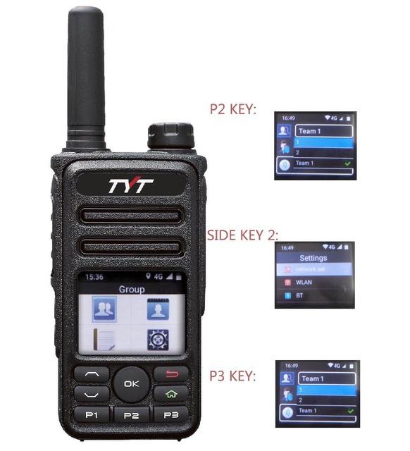 WiFi Radio 1.7 Inch Portable Walkie Talkie GSM 4G Poc Radio and BT Zello Support Real-time Positioning