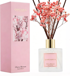 Diffuseur de roseaux à la fleur de cerisier écologique longue durée, parfum naturel pour salon, chambre, salle de bain, parfum floral délicat - Product Image 1