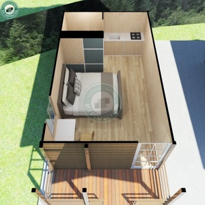 26sqm prefabricadas envase único cabañas casa montaña pequeña casa cabina turística cabaña <span class=keywords><strong>Chalet</strong></span> de madera - Product Image 3