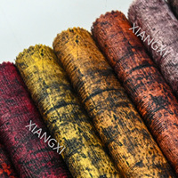 Tissu de canapé en velours 100 % polyester à effet éclaboussures d'encre, imprimé taches de ciment, 300 GSM, ivoire noir, doux et durable, directement de l'usine