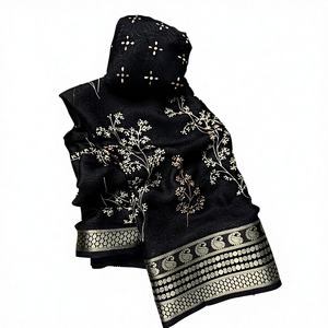 Sari de mariage exclusif pour femmes en soie douce avec bordure Jequrd, vêtements indiens et pakistanais, provenant d'un fabricant et fournisseur indien - Product Image 1