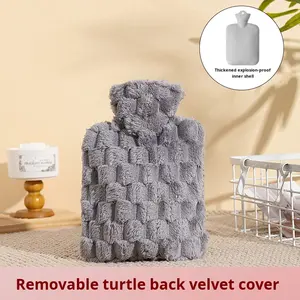 <span class=keywords><strong>Bouillotte</strong></span> en PVC haute densité au design minimaliste, grande capacité, amovible et lavable, pour le réchauffement abdominal - Product Image 6