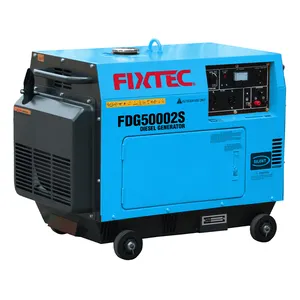 FIXTEC Industrial Quality Electric Starter Diesel Generator 5Kw Portable Silent Diesel Generator Price