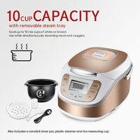 Autocuiseur Électrique OEM 4,1-5L avec Minuteur Numérique, Boîtier en Acier Inoxydable, Design Carré, Fonction Maintien au Chaud et Spatule