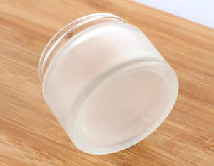 Xinrunjin esmerilado negro serigrafía grano de madera tapón de rosca crema máscara Facial botella 30g 100g subpaquete muestra de vidrio - Product Image 3