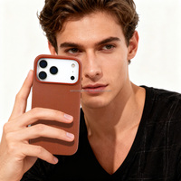 Accessoires de luxe pour téléphones portables, étui pour iPhone 18 Pro Max, coque en cuir, personnalisable pour iPhone