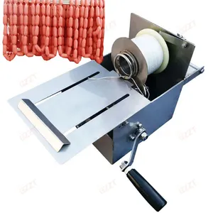 Máquina de atado de salchichas con manivela manual más rápida y conveniente hecha a mano con máquina enlazadora de salchichas Manual de acero inoxidable