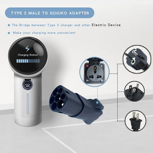 Nouveau 16A Type 2 EV Adaptateur Chargeur Plug <span class=keywords><strong>Mennekes</strong></span> Schuko <span class=keywords><strong>Prise</strong></span> pour Voiture Électrique-Schuko/CE Certifié - Product Image 3