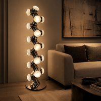 Lampe sur pied LED rechargeable JYLIGHTING, style nordique moderne, avec variateur d'intensité, accent marbre, décoration intérieure pour salon, chambre, bureau