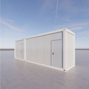 Maison conteneur préfabriquée blanche de 40 pieds personnalisée en usine ensemble d'entrepôt préfabriqué de luxe de 3 à 4 chambres à coucher pour bureau hôtel centre commercial - Product Image 1
