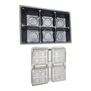 Plateau en plastique transparent personnalisé pour pralines, bonbons, biscuits, truffes, emballage, plateau d'insertion - Product Image 1