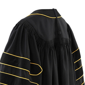 12 couleurs en option, robe de doctorat de luxe unisexe et <span class=keywords><strong>professeur</strong></span> Phd OEM & ODM, personnalisable - Product Image 5