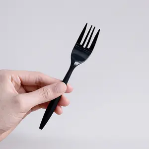 Medium Weight Tableware Plastic Forks Party Eco-friendly Disposable Cutlery 2.5g PP PS Material Plastic Fork Wrapped