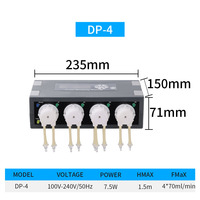 Jebao Pompe de titrage série DP Pompe péristaltique multi-têtes entièrement automatique de précision Aquarium Coral Feeder