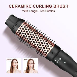 Ensemble de baguettes à friser 6 en 1 Interchangeable <span class=keywords><strong>3</strong></span> Barrel Crimper Brosse à lisser et bigoudi 2 en 1 Fers à friser - Product Image 2