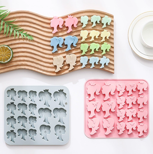 Nueva herramienta <span class=keywords><strong>de</strong></span> pastel 18 agujeros chica <span class=keywords><strong>Fondant</strong></span> molde <span class=keywords><strong>de</strong></span> silicona DIY princesa cabeza Chocolate caramelo molde <span class=keywords><strong>de</strong></span> silicona - Product Image 1