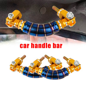 Barra enrollable Universal de titanio para coche, mango de techo de aluminio JDM, color azul y dorado, agarre Interior - Product Image 6