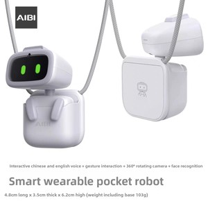 Robot de Metal Portátil con IA, Activación por Voz, Expresiones <span class=keywords><strong>GIF</strong></span>, Compañero Interactivo, Correa Desmontable, Estación de Carga - Product Image 4
