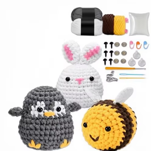 Kits de démarrage au crochet faits main et écologiques en gros avec tutoriels vidéo – Apprenez le crochet, fournitures de tricot et artisanat, plantes au crochet - Product Image 1