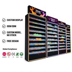 Présentoir à tabac en métal personnalisé OEM pour les chaînes de vente au détail avec solution d'éclairage LED - Product Image 1