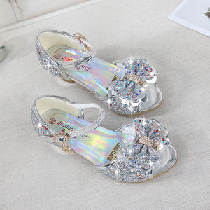 <span class=keywords><strong>Chaussures</strong></span> de fête d'anniversaire pour filles <span class=keywords><strong>Elsa</strong></span>, <span class=keywords><strong>chaussures</strong></span> pour enfants, talons hauts en cristal, sandales de princesse - Product Image 4