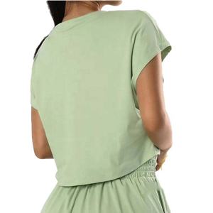 T-shirt d'été personnalisé pour femme, col rond, coupe courte, de haute qualité, avec logo imprimé, ample, pour le sport - Product Image 4