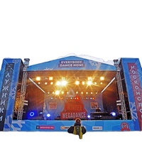 Aluminio al aire libre concierto escenario plataforma evento Truss Riser Stand Truss Display Curved Roof Truss