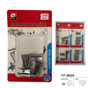 Sacapuntas Metal 25Mm 4Pcs Alta Calidad Pencil Sharpener - Product Image 3