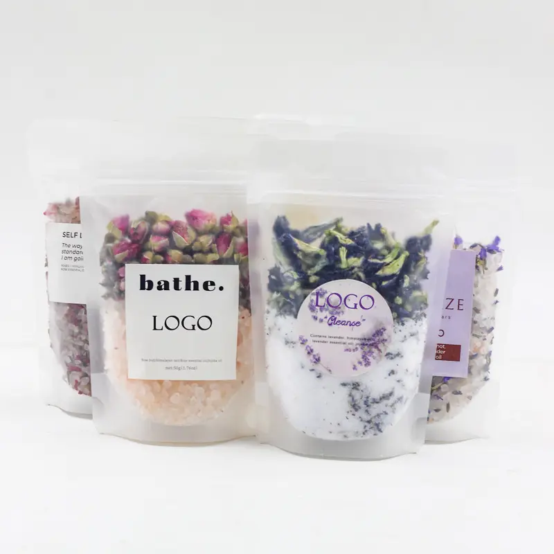 OED/ODM Private Label Bath Packaging Foot Spa Products ammollo Crystal Pink Salt sali da bagno dell'himalaya