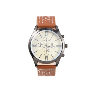 Reloj de pulsera de cuero para hombre, reloj de cuarzo sencillo y elegante para estudiantes, reloj de hombre moderno y deportivo al por mayor. - Product Image 1