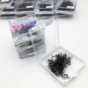 bulk Russian Premade Volume loose easy Lash Fans Synthetic Eyelashes extension kits Private Label top grade pointy base