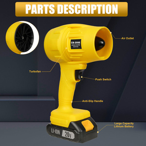 Souffleur sans fil 20V de qualité industrielle, puissant pour le nettoyage des feuilles et le barbecue, OEM/ODM bienvenus, souffleur sans fil CB-20SE - Product Image 3