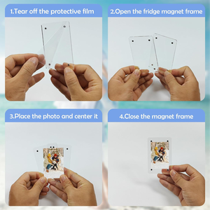 Venta al por mayor directa de fábrica: Mini imanes magnéticos para nevera con diseño cuadrado, divertidos, DIY, para marcos de fotos y fundas de fotos - Product Image 3