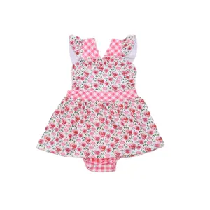 Summer Girl Bubble Baby Sleeveless Boutique Girl Clothing Romper