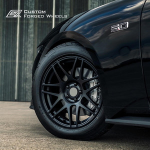 Jantes de Drag Racing 17x10 18x10 5x114.3 5x120 5x120.65 Noir Satiné à Rayons Divisés Forgées Haute Performance pour Mustang Camaro Corvette - Product Image 1