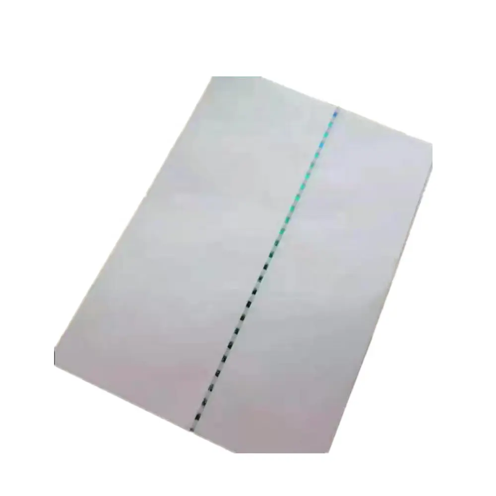 Bond papier A4 eingebettet grün blau Sicherheits faden fälschung sicheres Laser papier UV-fluor zierende Faser