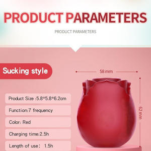 Vibratore a Forma di Rosa per Donna, Giocattolo Sessuale 100% Impermeabile in Silicone Ricaricabile, Stimolatore Clitorideo - Product Image 4