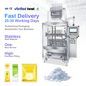 Machine d'emballage automatique haute vitesse pour sachets de poudre détartrante à l'acide citrique, 4 à 6 voies multi-voies - Product Image 1
