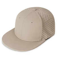 Casquette de baseball Hip Hop personnalisable avec logo, entièrement scellée, élastique, pour adulte, 6 panneaux, mélange de laine, broderie 3D, couleur unie, visière plate, découpe laser