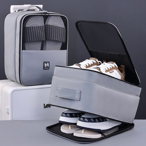 Sac de voyage extra-large en PU avec fermeture éclair pour le rangement de luxe léger des pantoufles, des chaussures de basketball, de football, de badminton et des chaussures de sport - Product Image 4