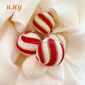 Adorno Navideño <span class=keywords><strong>de</strong></span> Ganchillo en Oferta, Esferas Navideñas Amigurumi, Decoraciones para Árboles, <span class=keywords><strong>Bolas</strong></span> - Product Image 6
