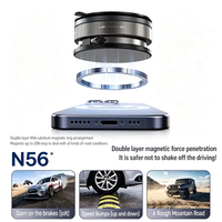 Support magnétique pour téléphone de voiture, rotation à 360 degrés, ventouse, pliable, support universel pour voiture, design moderne, alliage de zinc, ABS