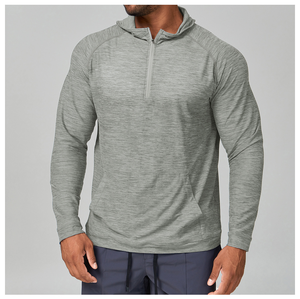 Sudadera con Capucha <span class=keywords><strong>y</strong></span> Cierre de Cremallera de Secado Rápido para Hombre, Sudadera de Manga Larga Agradable al Tacto para Correr, Entrenar <span class=keywords><strong>y</strong></span> Hacer Senderismo al Aire Libre - Product Image 1