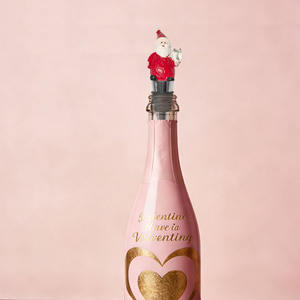 Tapón de Vino Reutilizable al Vacío con Diseño Navideño de <span class=keywords><strong>Caperucita</strong></span> <span class=keywords><strong>Roja</strong></span> y Papá Noel para Regalo - Product Image 3