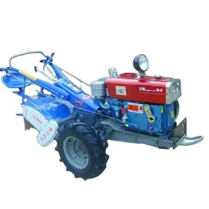 Hot Sale 10 hp two wheeled walking tractor farmland orchard rotary tillage ridging machine diesel electric start walking tractor