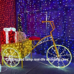 Panjixin - Luz LED Personalizada con Motivo Navideño de Renos y Trineo de Santa Claus en 3D, IP65, para Exteriores, 1.5 m, para Uso Comercial, Decoración Navideña - Product Image 4