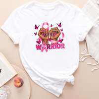 Pegatinas DTF Termoadhesivas Personalizadas con Logotipo para Concientización sobre el Cáncer de Mama, Listas para Planchar en Camisetas y Bolsos, Venta al por Mayor